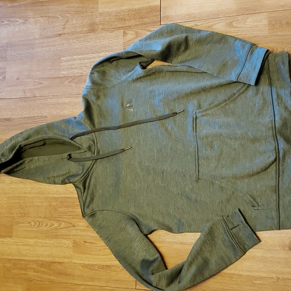 adidas Other - Adidas green heathered fleece line hoodie size medium